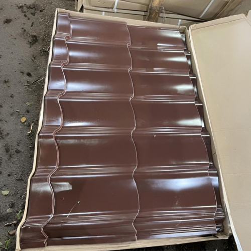 ЛОТ №17 Металлочерепица «Монтеррей», RAL 8017 (шоколадно-коричневый), 6 шт.