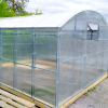Теплица "Прямостенная" двойная дуга 4*4 шаг 1м, 8 усилений, с поликарбонатом 4мм