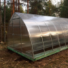 Теплица "Горка" 3*10 шаг 0,65м, 6 усилений, оцинкованный профиль 25*25, с поликарбонатом 4мм престиж.