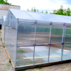 Теплица "Домик" 3*8 КРАБ-СИСТЕМА шаг 1,0м, 12 усилений (из оцинкованного профиля 40*20), с поликарбонатом.