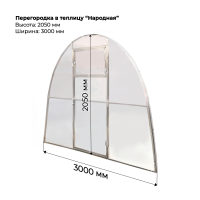 Перегородка в теплицу Народная