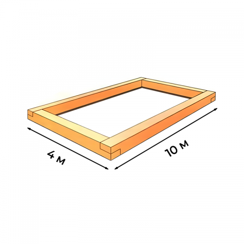 Фундамент для теплицы 4*10 м.