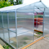 Теплица "Домик" 3*4 КРАБ-СИСТЕМА шаг 1,0м, 12 усилений, оцинкованный профиль 40*20, с поликарбонатом 4 мм.